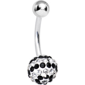 Striped Black Crystal Evolution Belly Ring