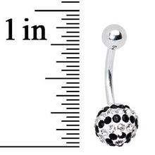 Striped Black Crystal Evolution Belly Ring