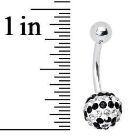 Striped Black Crystal Evolution Belly Ring