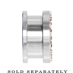 26mm Stainless Steel Multi Gem Screw Fit Tunnel