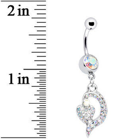 Aurora Gem Dynamic Heart Belly Ring
