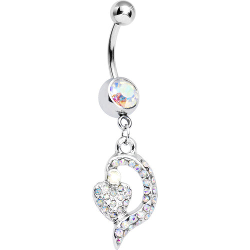 Aurora Gem Dynamic Heart Belly Ring