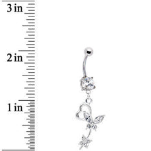 Clear CZ Flight of Fancy Butterfly Belly Ring