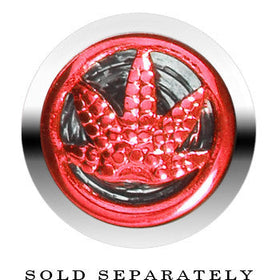 Anodized Titanium Red Pot Leaf Cheater Plug