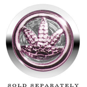 Anodized Titanium Pink Pot Leaf Cheater Plug