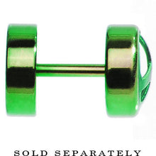 Green Anodized Titanium Peace Sign Cheater Plug