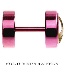 Pink Anodized Titanium Peace Sign Cheater Plug