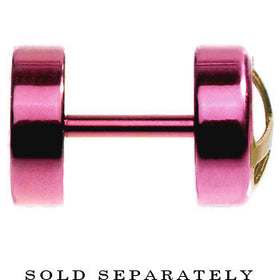 Pink Anodized Titanium Peace Sign Cheater Plug