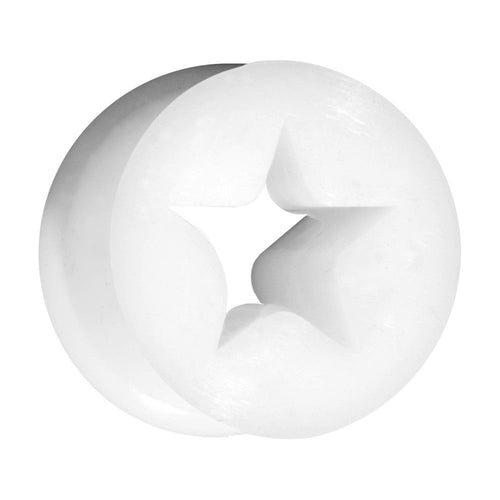 0G White Star Silicone Flexible Tunnel