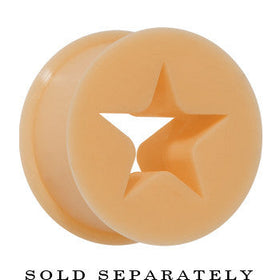 9/16 Flesh Star Silicone Flexible Tunnel