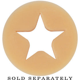 9/16 Flesh Star Silicone Flexible Tunnel