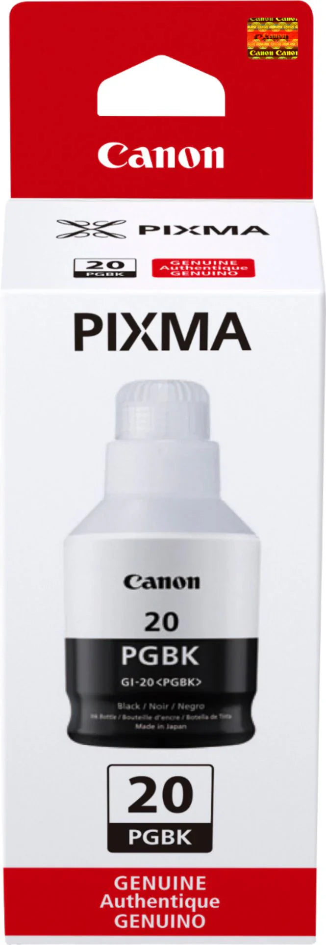 New, Pre-Owned - Canon GI-20 PGBK High-Yield Black Ink Bottle, 3383C001