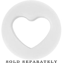 00G White Heart Silicone Flexible Tunnel