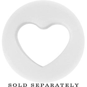 00G White Heart Silicone Flexible Tunnel