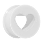 00G White Heart Silicone Flexible Tunnel