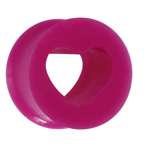 1/2 Purple Heart Silicone Flexible Tunnel