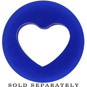 9/16 Blue Heart Silicone Flexible Tunnel