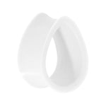 7.35mm White Teardrop Silicone Flexible Tunnel