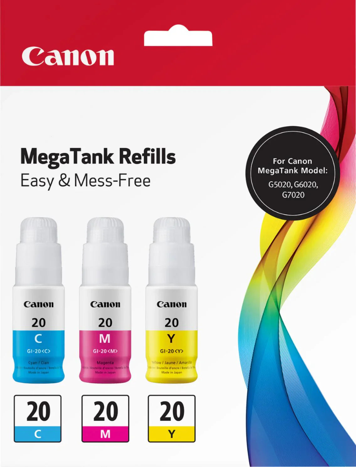 New, Pre-Owned - Canon GI-20 High-Yield Color Ink Bottle, 3394C003