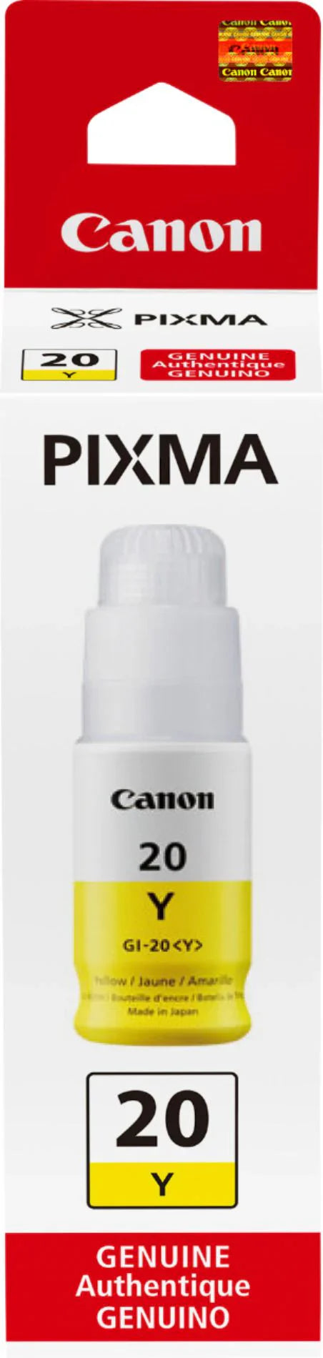 New, Pre-Owned - Canon GI-20 High-Yield Yellow Ink Bottle, 3396C001