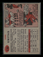 John Unitas 1957 Topps #138 *Trimmed and Water Damaged*