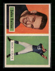 John Unitas 1957 Topps #138 *Trimmed and Water Damaged*