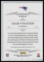 Adam Vinatieri 2024 Panini National Treasures #NFLG-AV Greatest Signatures #/99