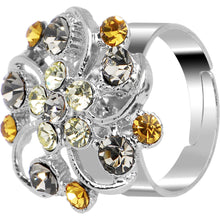 Feminine Exotic Flower Adjustable Ring