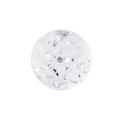 5mm Clear Glitter Acrylic Captive Bead Ring Replacement Ball