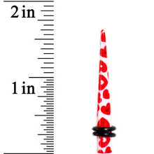 4G Lovely Red Heart Acrylic Ear Taper