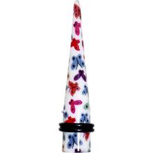 00G Multi Color Butterfly Acrylic Ear Taper