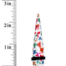 9/16 Multi Color Butterfly Acrylic Ear Taper