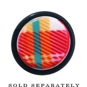 6G Acrylic Plaid Taper Ear Plug