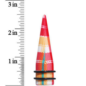 5/8 Acrylic Plaid Taper Ear Plug