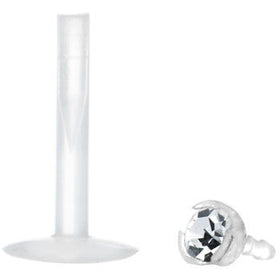 Bio-Flex 2mm Clear Gem Push-In Labret Monroe Tragus