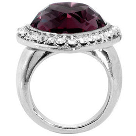 Size 7.5 -Purple Luster Heart Ring