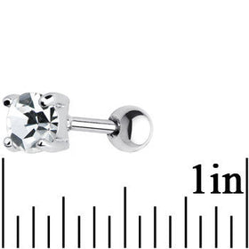 16G 5mm Clear CZ Round Cartilage Tragus Earring
