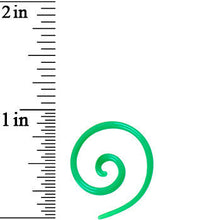 14G Green Acrylic Super Spiral Taper