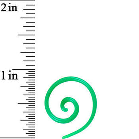 14G Green Acrylic Super Spiral Taper