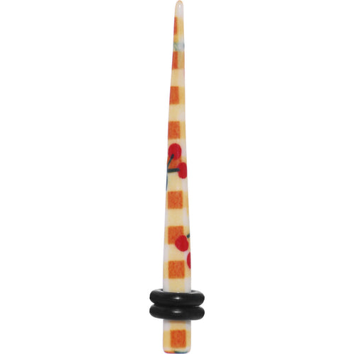 6G Plaid Cherry Acrylic Taper