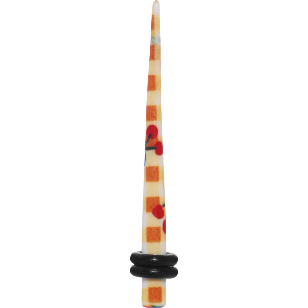 6G Plaid Cherry Acrylic Taper
