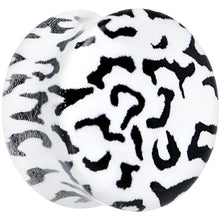 Leopard Print Glow in the Dark Saddle Plug 0G to 1 Inch