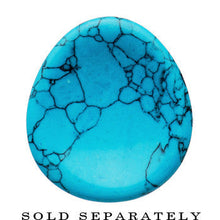9/16 Concave Pear Turquoise Stone Plug