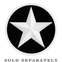 1/2 Black White Star Silicone Plug