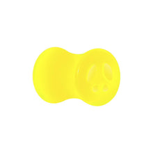 Acrylic Neon Yellow Peace Sign Tunnel Plug 2G to 20mm