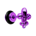 Purple Titanium Fleur De Lis Cheater Plug