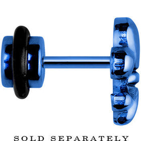 Blue Titanium Fleur De Lis Cheater Plug