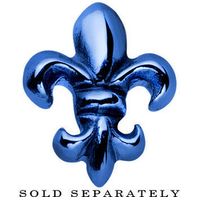 Blue Titanium Fleur De Lis Cheater Plug