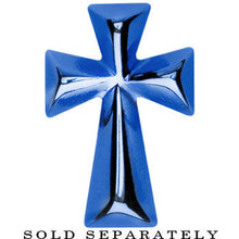 Blue Titanium Cross Cheater Plug