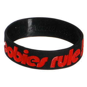 Black Red Black Boobies Rule Awareness for Breast Cancer Bracelet